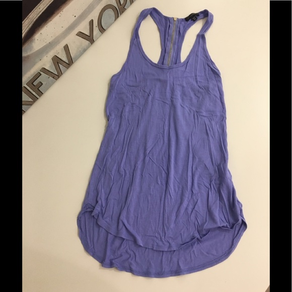 Dynamite Lavender Tank Top with Zipper Detail - Picture 3 of 4